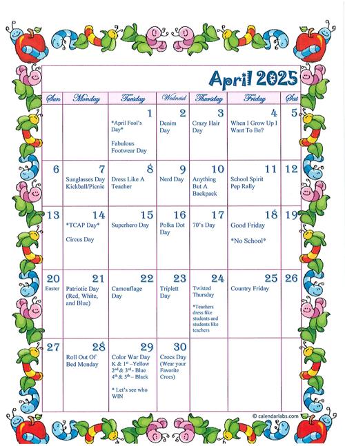 April 2025 Incentive Calendar